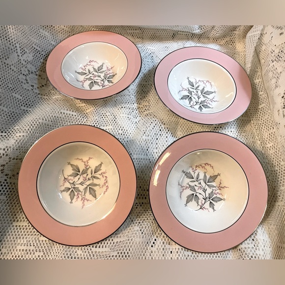 Homer Laughlin Other - Vintage/Antique Set of 4 Cavalier Eggshell Laughlin Springtime Desert Bowls